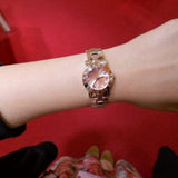 Marc Jacobs Amy Rose Gold Dial Rose Gold Steel Strap Watch for Women - MBM3219 Authentic Buy Shop Now