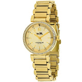 Coach Sport Diamonds Gold Dial Gold Steel Strap Watch for Women - 14502195 Authentic Buy Shop Now