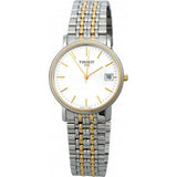 Tissot Desire White Dial Two Tone Mesh Bracelet Two Tone Steel Watch For Men - T52.2.481.31 Authentic Buy Shop Now