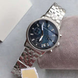 Michael Kors Jet Set Chronograph Blue Dial Silver Steel Strap Watch for Women - MK5021 Authentic Buy Shop Now