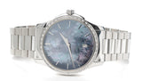 Gucci G Timeless Diamonds Mother of Pearl Blue Dial Silver Steel Strap Unisex Watch - YA126458 Authentic Buy Shop Now