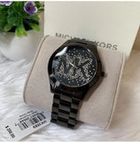 Michael Kors Slim Runway Black Dial Black Steel Strap Watch for Women - MK3589 Authentic Buy Shop Now