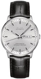 Mido Comander II Automatic Chronometer Silver Dial Black Leather Strap Watch For Men - M021.431.16.031.00 Authentic Buy Shop Now