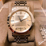 Burberry Heritage Collection Rose Gold Dial Silver Steel Strap Watch for Men - BU1352 Authentic Buy Shop Now