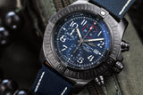 Breitling Super Avenger Chronograph 48 Night Mission Blue Dial Blue Leather Strap Watch for Men - V13375101C1X2 Authentic Buy Shop Now