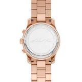 Michael Kors Lennox Three-Hand Silver Dial Rose Gold Steel Strap Watch For Women - MK7362 Authentic Buy Shop Now