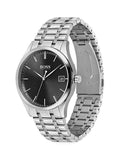Hugo Boss Governer Black Dial Silver Steel Strap Watch for Men - 1513488 Authentic Buy Shop Now
