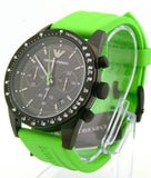Emporio Armani Sports Analog Black Dial Green Rubber Strap Watch For Men - AR6115 Authentic Buy Shop Now