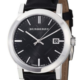 Burberry The City Black Dial Black Leather Strap Watch for Men - BU9009 Authentic Buy Shop Now