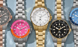 Fossil Blue Dive Three Hand White Dial Gold Steel Strap Watch For Women - ES5350 Authentic Buy Shop Now