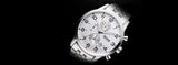 Hugo Boss Aeroliner Chronograph Quartz White Dial Silver Steel Strap Watch For Men - HB1512445 Authentic Buy Shop Now