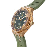 Maurice Lacroix Aikon Venturer Bronze Dial Green Rubber Strap Watch For Men - AI6058-BRZ01-630-1 Authentic Buy Shop Now