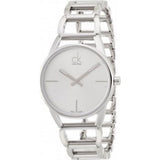 Calvin Klein Stately White Dial Silver Steel Strap Watch for Women - K3G23126 Authentic Buy Shop Now