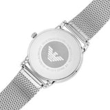 Emporio Armani Luigi Analog Black Dial Silver Mesh Bracelet Watch For Men - AR11272 Authentic Buy Shop Now
