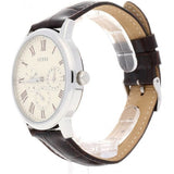 Guess Wafer Quartz White Dial Brown Leather Strap Watch For Men - W70016G2 Authentic Buy Shop Now