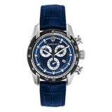 Versace V-Ray Chronograph Quartz Blue Dial Blue Leather Strap Watch for Men - VE2I00721 Authentic Buy Shop Now