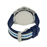 Michael Kors Brecken Chronograph Blue Dial Two Tone PVC Strap Watch For Men - MK8950 Authentic Buy Shop Now