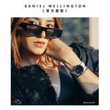 Daniel Wellington Classic Petite Bondi Black Dial White Leather Strap Watch For Women - DW00100284 Authentic Buy Shop Now