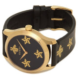 Gucci G-Timeless Black Dial Black Leather Strap Watch For Women - YA1264055 Authentic Buy Shop Now