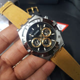 Guess Continental Multifunction Black Dial Brown Leather Strap Watch for Men - GW0262G1 Authentic Buy Shop Now