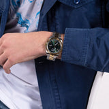 Guess Connoisseur Green Dial Two Tone Steel Strap Watch for Men - GW0265G8 Authentic Buy Shop Now