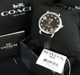 Coach Delancey Black Dial Black Leather Strap Watch for Women - 14502780 Authentic Buy Shop Now