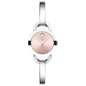 Movado Rondiro 22mm Pink Dial Stainless Steel Watch For Women - 0606797 Authentic Buy Shop Now