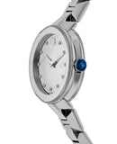 Movado Sapphire Diamonds Silver Dial Silver Steel Strap Watch For Women - 606814 Authentic Buy Shop Now