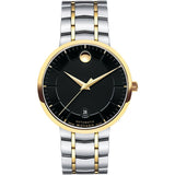 Movado 1881 Automatic Black Dial Two Tone Steel Strap Watch For Men - 0606916 Authentic Buy Shop Now