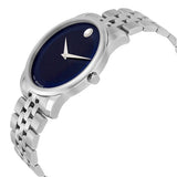 Movado Museum Classic Blue Dial Silver Steel Strap Watch for Men - 606982 Authentic Buy Shop Now