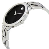 Movado Esperanza 39mm Black Dial Silver Steel Strap Watch For Men - 0607057 Authentic Buy Shop Now