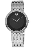 Movado Esperanza 39mm Black Dial Silver Steel Strap Watch For Men - 0607057 Authentic Buy Shop Now