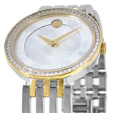 Movado Esperanza Mother of Pearl Dial Two Tone Steel Strap Watch For Women - 0607085 Authentic Buy Shop Now