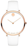 Movado Museum 70th Anniversary Special Edition White Dial White Leather Strap Watch For Women - 0607139 Authentic Buy Shop Now