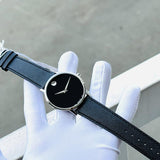 Movado Museum Classic Black Dial Black Leather Strap Watch for Men - 0607194 Authentic Buy Shop Now
