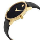 Movado Museum Classic Quartz Black Dial Black Leather Strap Watch for Men - 0607195 Authentic Buy Shop Now