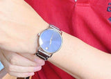 Movado Museum Classic Blue Dial Silver Steel Strap Watch for Men - 0607212 Authentic Buy Shop Now