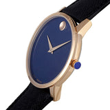 Movado Museum Sport Blue Dial Black Leather Strap Watch for Men - 0607266 Authentic Buy Shop Now