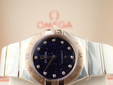 Omega Constellation Quartz Diamonds Blue Dial Two Tone Steel Strap Watch for Women - 131.20.25.60.53.002 Authentic Buy Shop Now