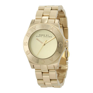 Marc Jacobs Blade Gold Dial Gold Steel Strap Watch for Women - MBM3126 Authentic Buy Shop Now