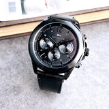 Tommy Hilfiger Lars Chronograph Black Dial Black Leather Strap Watch For Men - 1792062 Authentic Buy Shop Now