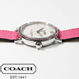 Coach Delancey White Dial Red Leather Strap Watch for Women - 14502879 Authentic Buy Shop Now