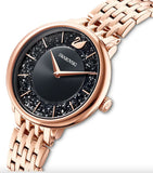 Swarovski Crystalline Chic Analog Black Dial Rose Gold Steel Strap Watch for Women - 5544587 Authentic Buy Shop Now