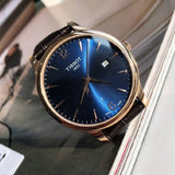 Tissot T Classic Tradition Blue Dial Brown Leather Strap Watch For Men - T063.610.36.047.00 Authentic Buy Shop Now