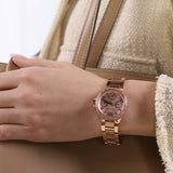 Michael Kors Mini Camille Multifunction Rose Gold Dial Rose Gold Steel Strap Watch For Women - MK7273 Authentic Buy Shop Now