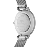 Daniel Wellington Petite Sterling Quartz White Dial Silver Mesh Bracelet Watch For Men - DW00100306 Authentic Buy Shop Now