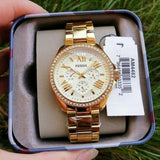 Fossil Cecile Chronograph Gold Dial Gold Steel Strap Watch for Women - AM4482 Authentic Buy Shop Now