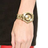 Marc Jacobs Henry Transparent Gold Dial Gold Steel Strap Watch for Women - MBM3338 Authentic Buy Shop Now