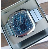 Fossil Retro Analog-Digital Black Dial Grey Steel Strap Watch for Men - FS5892 Authentic Buy Shop Now