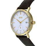 Hugo Boss Corporal White Dial Brown Leather Strap Watch for Men - 1513640 Authentic Buy Shop Now